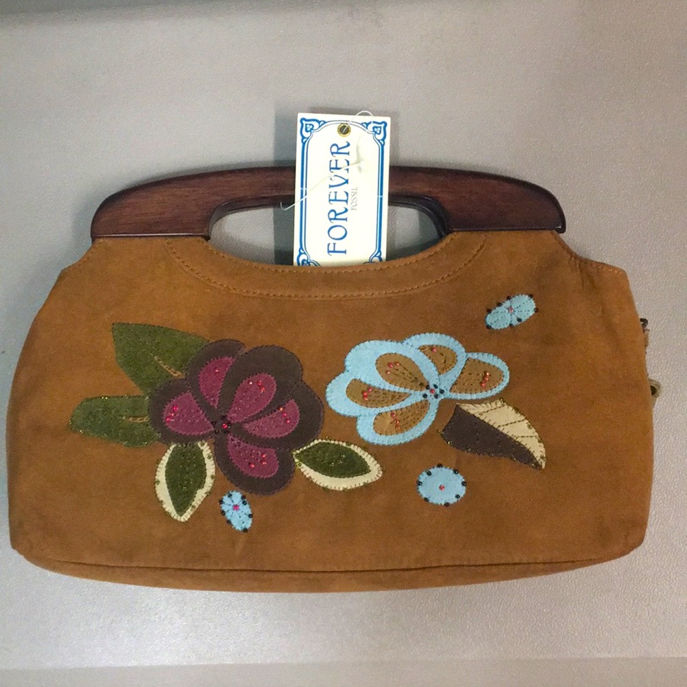 Forever by Fossil Brown leather bag.